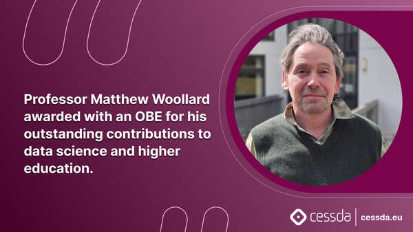 Professor Matthew Woollard has been awarded an OBE in the King’s Birthday Honours List for services to data science and higher education.